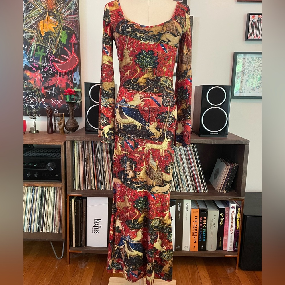 Samantha Pleet BELLA DONNA unicorn tapestry dress NWT